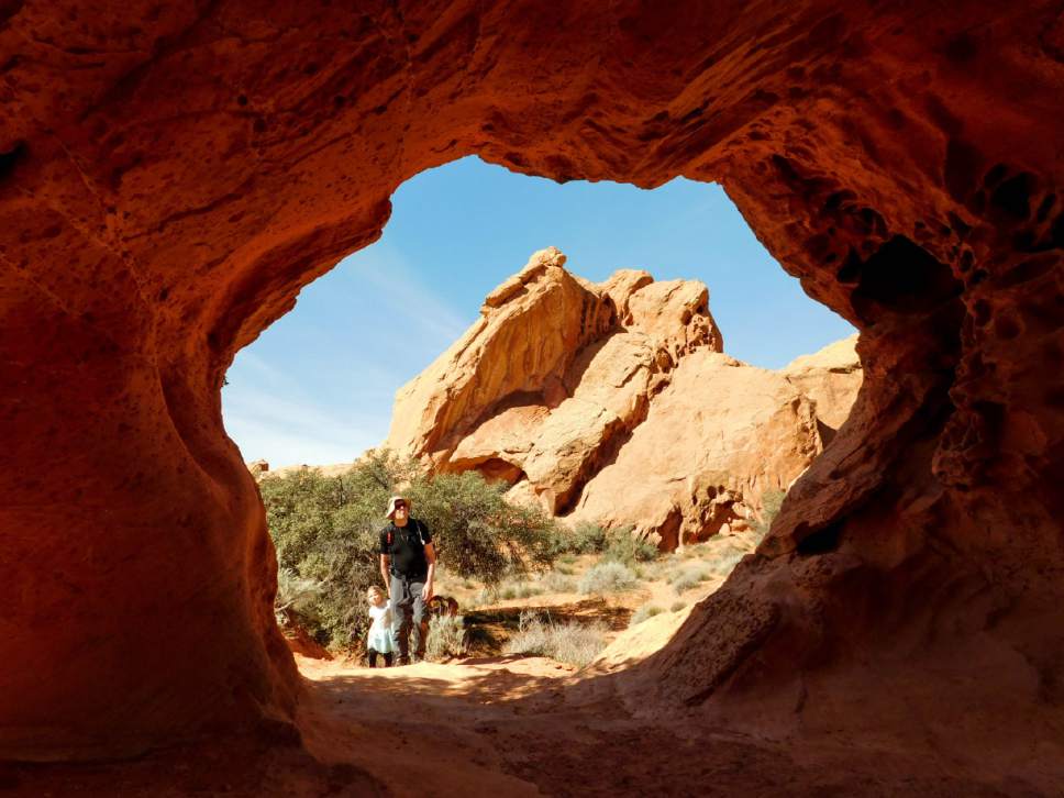 Erin Alberty  |  The Salt Lake Tribune


Hikers explore Babylon Arch on March 12, 2017 in the Red Cliffs Desert Reserve near Leeds.