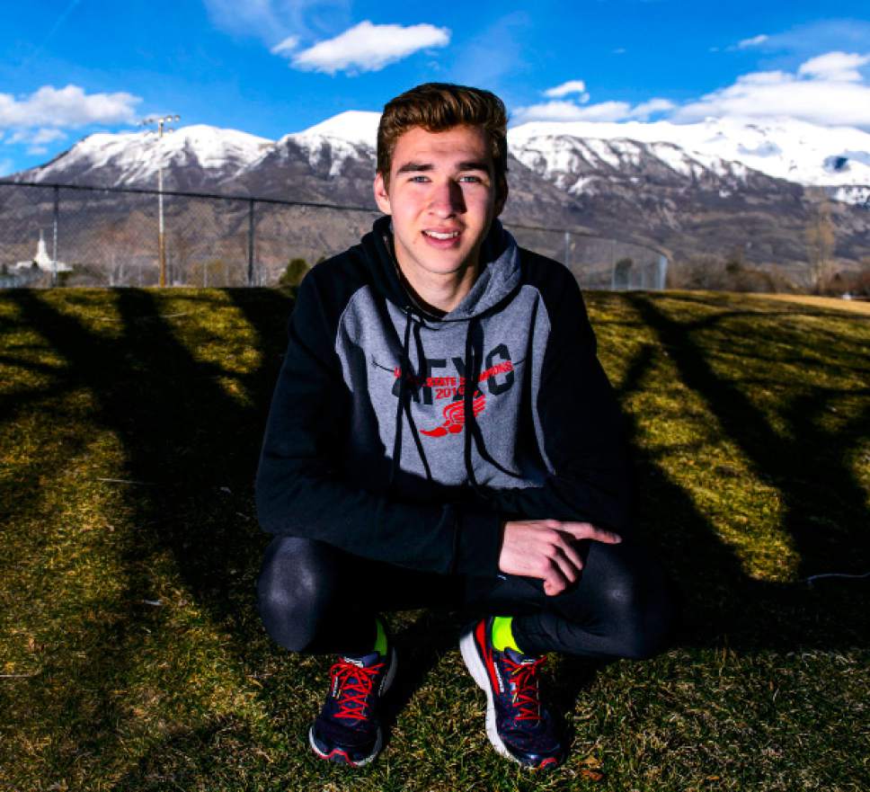 Steve Griffin  |  The Salt Lake Tribune


American Fork High School's Casey Clinger is on of the states best prep runners. He is photographed here before track practice at the high school in American Fork Wednesday March 8, 2017.