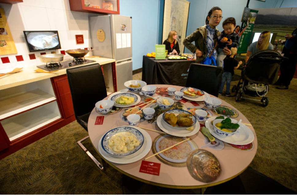 Steve Griffin  |  The Salt Lake Tribune



Guests get to experience a typical Chinese dinner table during the opening of Discovery Gateway's newest exhibit, "Children of Hangzhou: Connecting with China" in Salt Lake City Friday May 19, 2017.