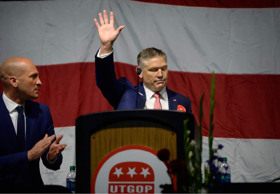 Scott Sommerdorf  |  Tribune file photo
Rob Anderson, chairman of the Utah Republican Party, said that a registration fee to attend the special convention later this month is not mandatory but is "highly encourages."