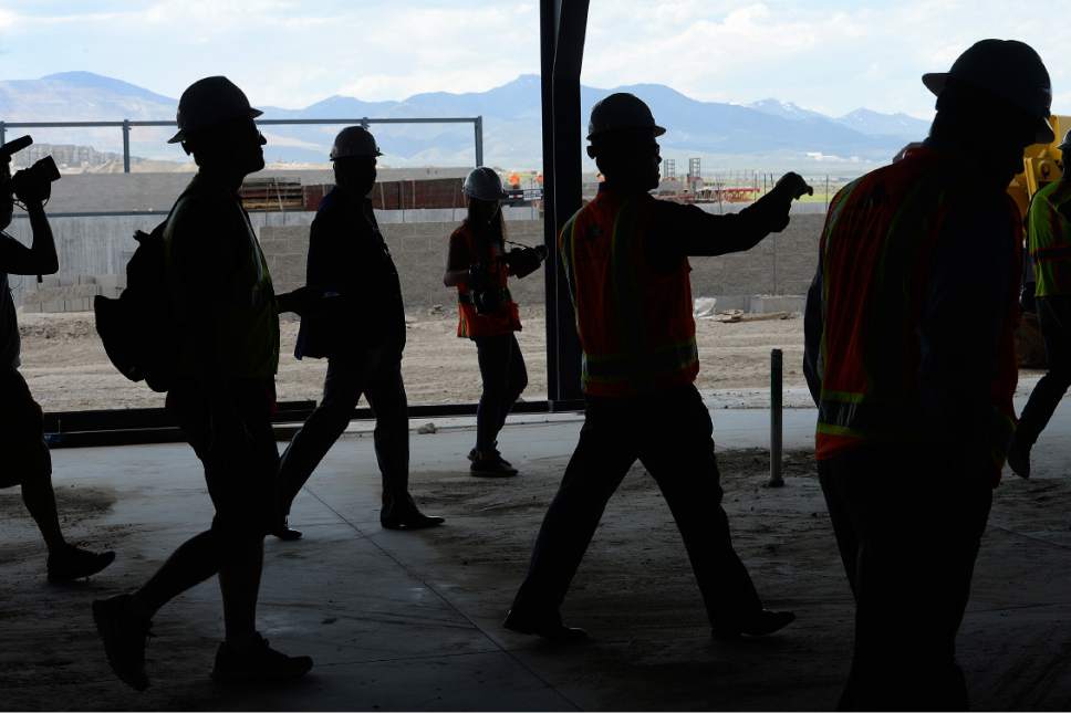 Scott Sommerdorf | The Salt Lake Tribune
RSL owner Dell Loy Hansen explains the features as he leads a tour of RSL's Herriman soccer complex in Herriman, Wednesday, May 24, 2017.