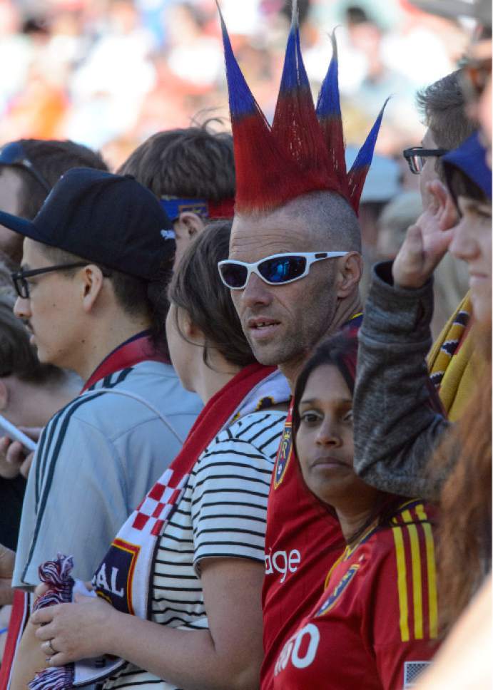Steve Griffin  |  The Salt Lake Tribune



Real Salt Lake fans stand during the RSL vs. Philadelphia Union soccer match at Rio Tinto Stadium in Sandy Saturday May 27, 2017.