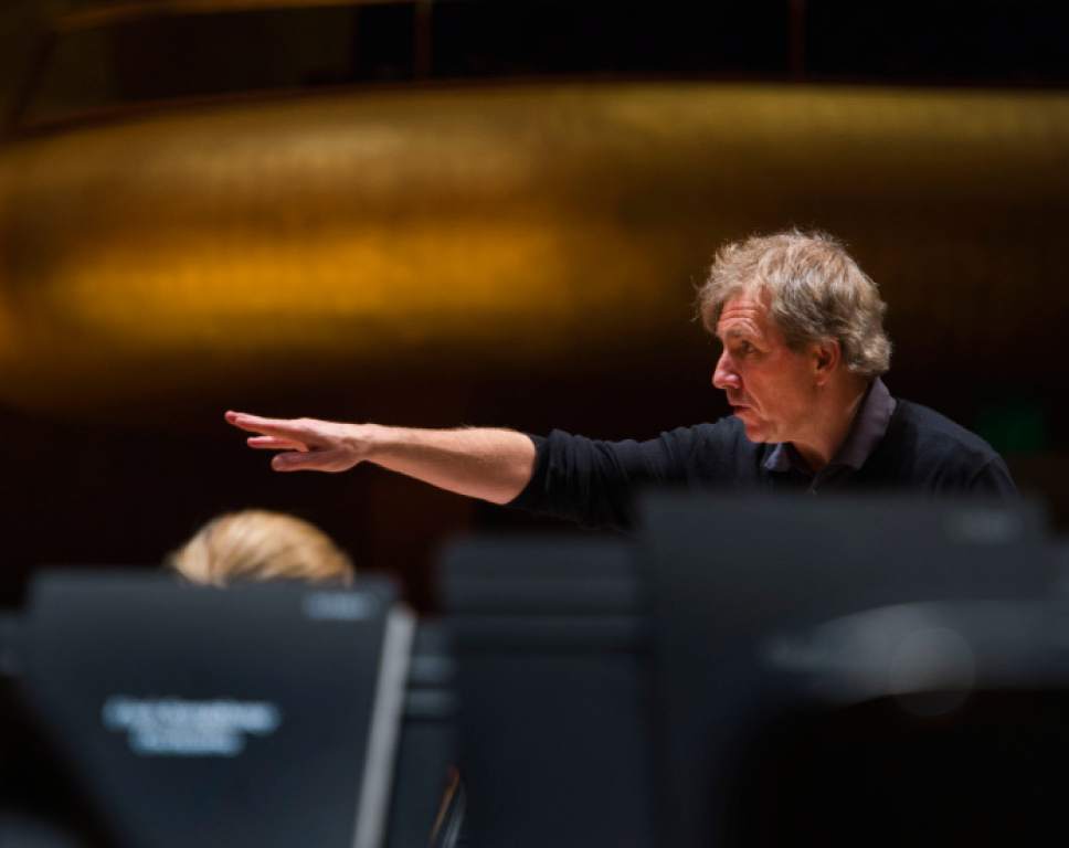 Steve Griffin  |  Tribune file photo
Thierry Fischer leads members of the Utah Symphony in rehearsal for a 2016 NOVA Chamber Music Series concert. Fischer, who was hired as the orchestra's music director in 2009, has agreed to continue in that position through the 2021-22 season.