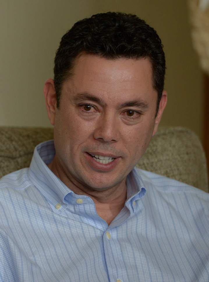Leah Hogsten  |  The Salt Lake Tribune
Rep. Jason Chaffetz tears up while counting the events in his family's life that he's missed. Chaffetz told members of the media at his home in Alpine during an impromptu press conference that he was leaving Congress to spend more time with his family. Chaffetz announced Thursday May 18, 2017 that he will step down from office June 30. In a letter to constituents, the Utah Republican and chairman of the House Oversight and Government Reform Committee, said he did not want a "lifetime career" in Congress, although it is rumored that he is in talks about a job with Fox News and hasn't ruled out a race for Utah governor in 2020.