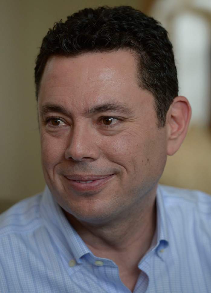 Leah Hogsten  |  The Salt Lake Tribune
Rep. Jason Chaffetz told members of the media at his home in Alpine during an impromptu press conference that he was leaving Congress to spend more time with his family. Chaffetz announced Thursday May 18, 2017 that he will step down from office June 30. In a letter to constituents, the Utah Republican and chairman of the House Oversight and Government Reform Committee, said he did not want a "lifetime career" in Congress, although it is rumored that he is in talks about a job with Fox News and hasn't ruled out a race for Utah governor in 2020.