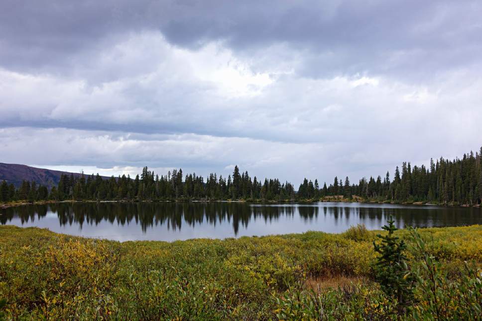 Lennie Mahler  |  The Salt Lake Tribune

Dollar Lake is a popular camping spot for backpackers pursuing Kings Peak in the Uinta Mountains. Monday, Sept. 5, 2016.