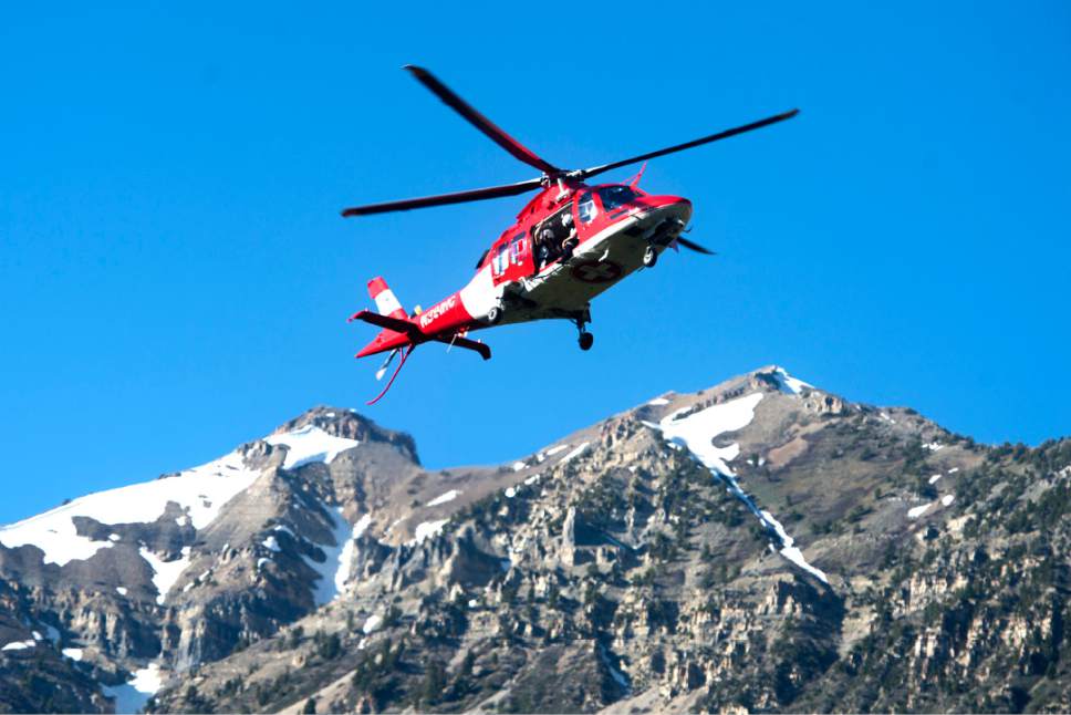 Rick Egan  |  The Salt Lake Tribune

A helicopter searches for a 4-year-old girl in the Provo River near the mouth of Provo Canyon on Monday, May 29, 2017.