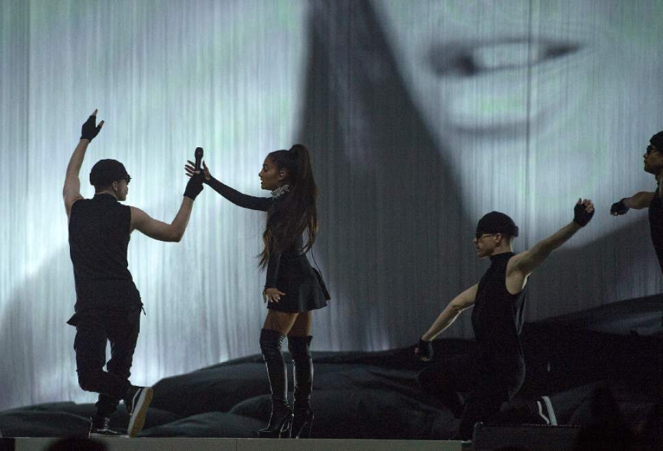 Leah Hogsten  |  The Salt Lake Tribune
Pop star Ariana Grande headlines a show at the Vivant Smart Home Arena on her "Dangerous Woman" Tour, Tuesday, March 21, 2017.