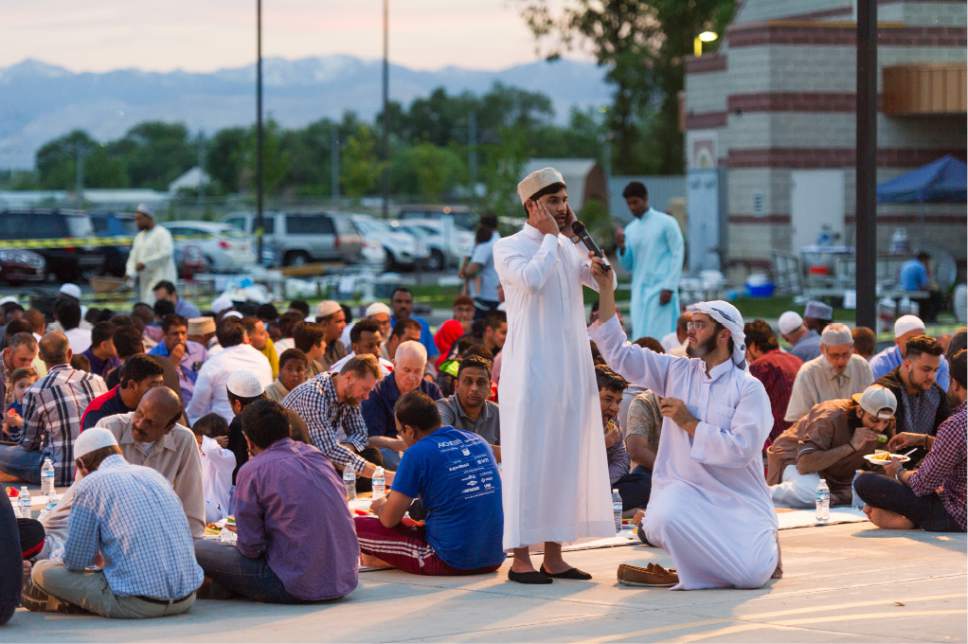 Alex Gallivan  |  Special to the Tribune


Muslims observe Breaking of Fast for Ramadan at sunset at the Khadeeja Islamic Center in West Valley City, Saturday, June 03, 2017.