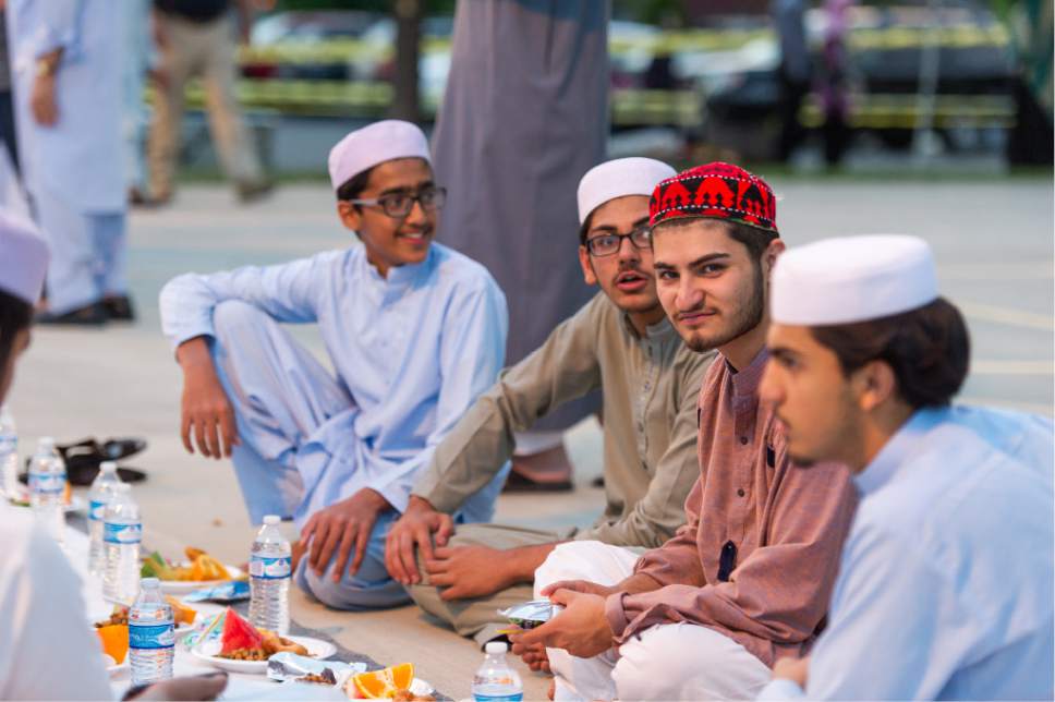 Alex Gallivan  |  Special to the Tribune


Muslims observe Breaking of Fast for Ramadan at sunset at the Khadeeja Islamic Center in West Valley City, Saturday, June 03, 2017.