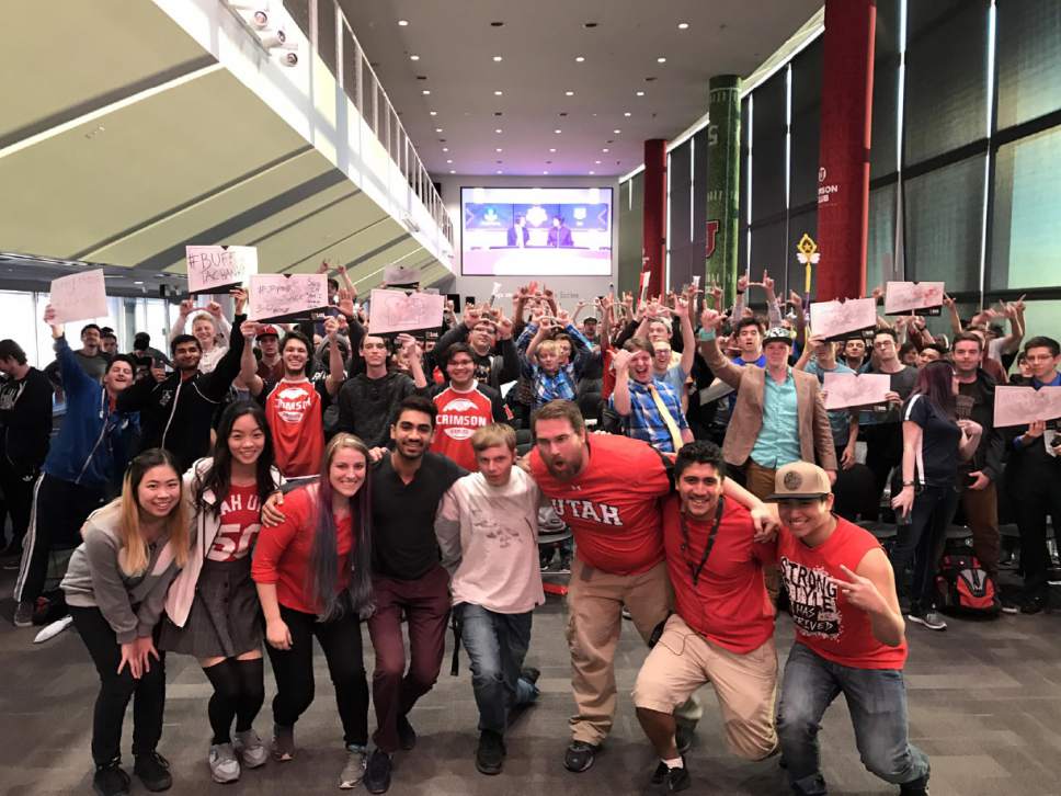 |  Courtesy University of Utah


The crowd at the University of Utah Crimson Gaming e-sports team played against Brigham Young University in November 2016.