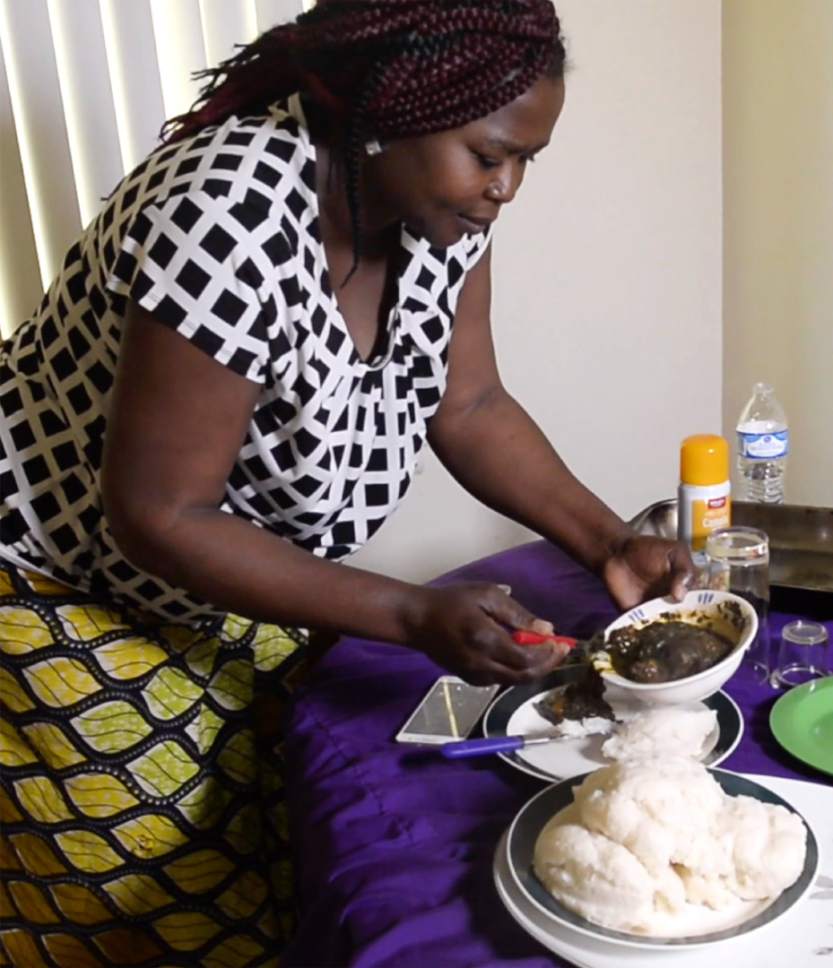 Rick Egan  |  The Salt Lake Tribune
Pelagei Ngakotou makes a dish called fufu that is a staple in her home country of the Central African Republic, April 21, 2017.
