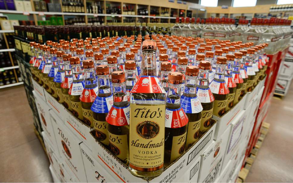 Francisco Kjolseth | The Salt Lake Tribune
Utah's 45th liquor store, the first built in seven years  is expected to open Tuesday in West Valley City as employees were busy putting the finishing touches on Monday, June 12, 2017. With13,500 square feet of space the new store will feature 40 percent beer, 40 percent liquor and 20 percent wine.