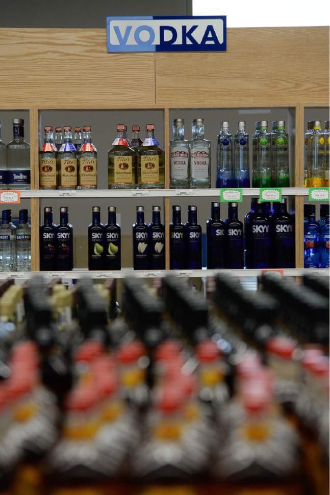 Francisco Kjolseth | The Salt Lake Tribune
Utah's 45th liquor store, the first built in seven years is expected to open  Tuesday in West Valley City as employees were busy putting the finishing touches on Monday, June 12, 2017. With13,500 square feet of space the new store will feature 40 percent beer, 40 percent liquor and 20 percent wine.