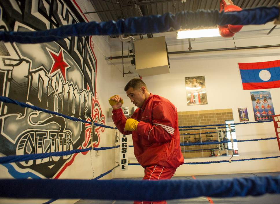 Rick Egan  |  The Salt Lake Tribune


Professional boxer, Jose Haro, West Valley City, trains for his next fight, which will be on national television next Saturday at the Winnavegas Casino in Sloan, Iowa, Monday, June 5, 2017.