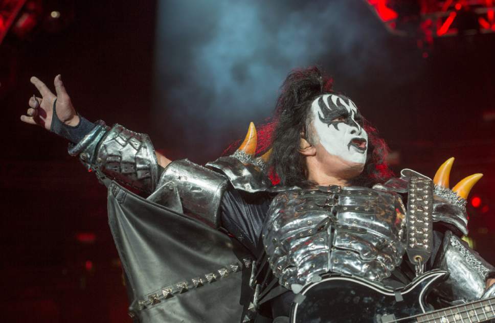 Rick Egan  |  The Salt Lake Tribune

Gene Simmons performs with KISS, as they play a sold out show at the USANA Amphitheatre, Monday, June 23, 2014
