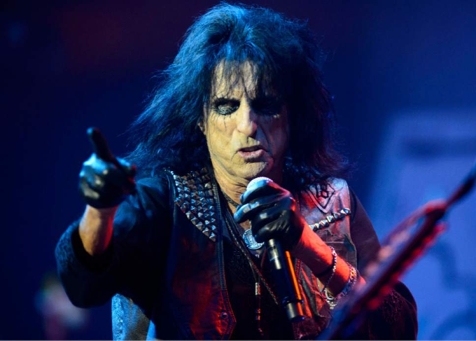 Steve Griffin  |  The Salt Lake Tribune



Rock legend Alice Cooper entertains the crowd as he brings his acclaimed music and horror-theater show to Kingsbury Hall in Salt Lake City on Tuesday, June 13, 2017. Cooper's latest album, "Paranormal," is set for a July 28 release date in Salt Lake City Tuesday June 13, 2017.