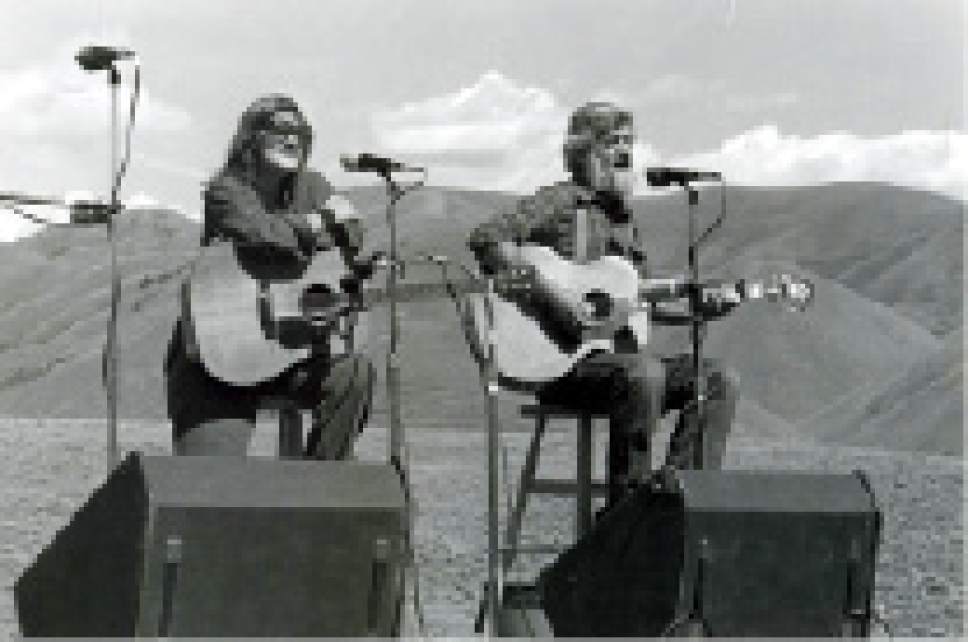Lynet Hart  |  Tribune File Photo

Rosalie Sorrels and Bruce "Utah" Phillips at the Sun Valley Rocky Mountain Folk Festival in the late 1970s.