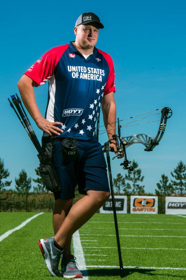 Chris Detrick  |  The Salt Lake Tribune
Archer Steve Anderson poses for a portrait at the Easton Salt Lake Archery Center Friday, June 16, 2017.