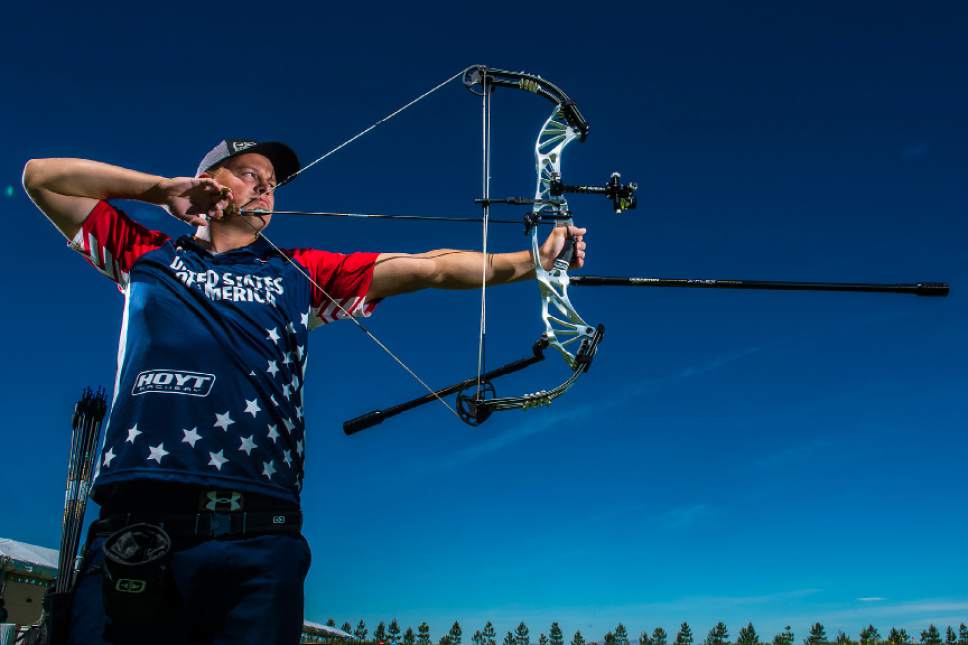 Chris Detrick  |  The Salt Lake Tribune
Archer Steve Anderson poses for a portrait at the Easton Salt Lake Archery Center Friday, June 16, 2017.