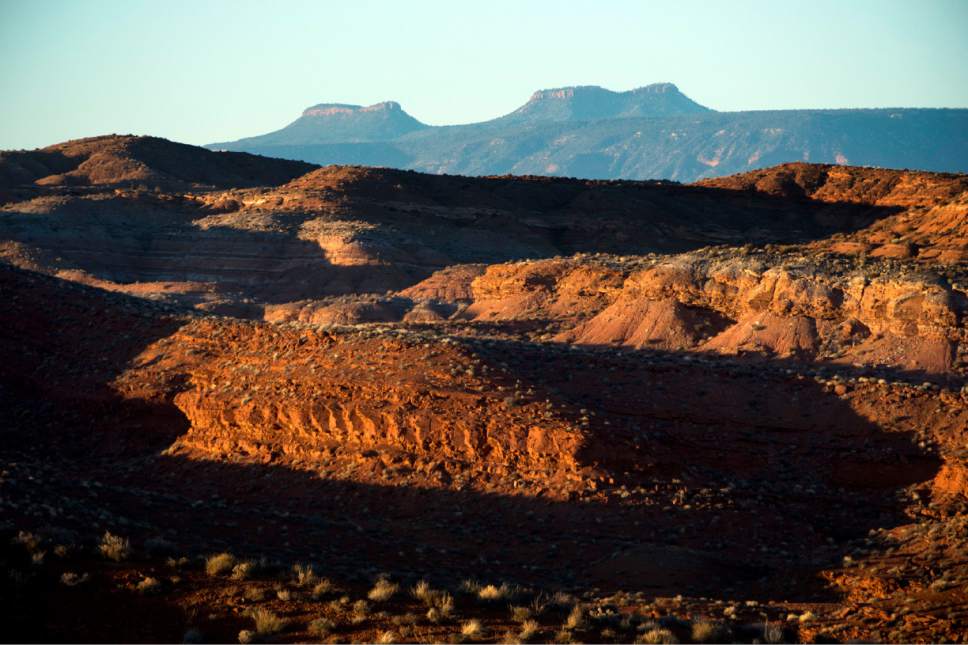 Rick Egan  |  Tribune file photo
Bears Ears Buttes are located near Comb Ridge, a few miles from Bluff. The area is part of the newly designated Bears Ears National Monument.