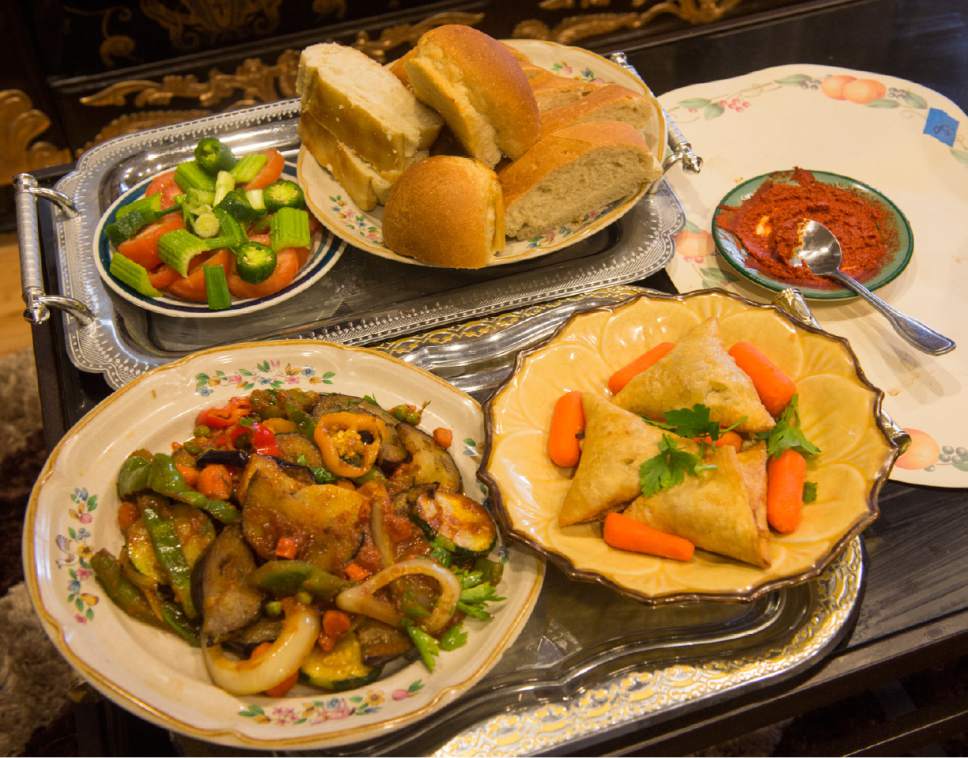 Rick Egan  |  The Salt Lake Tribune

Sudanese food cooked by Kaltum Mohamed in her South Salt Lake apartment Monday, April 24, 2017.