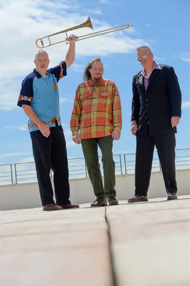 Francisco Kjolseth | The Salt Lake Tribune
Utah Arts Festival will feature longtime musical act, ska band Insatiable. Members of the band pictured are Reed Chadwick, Lou Lodefink and Jeff Evans, from left.