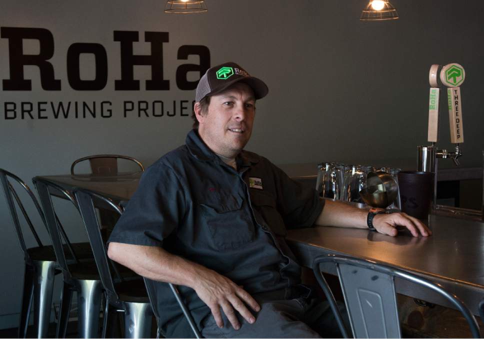 Leah Hogsten  |  The Salt Lake Tribune 
Chris Haas with the new RoHa Brewing Project. The Salt Lake City brewer brought home two bronze medals from the North American Brewers competition.