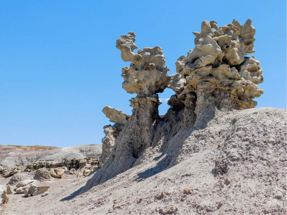 Erin Alberty  |  The Salt Lake Tribune


Sandstone rock formations fill Fantasy Canyon near Vernal. Photo taken May 28, 2017.