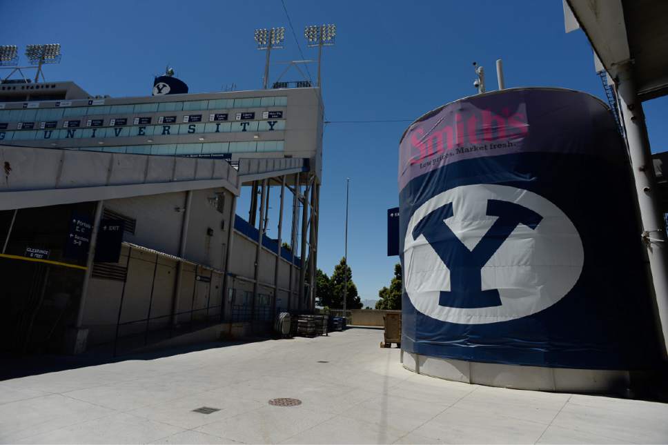 Francisco Kjolseth | The Salt Lake Tribune
LaVell Edwards stadium will be celebrating its  35th anniversary this season since it was renovated in 1982.