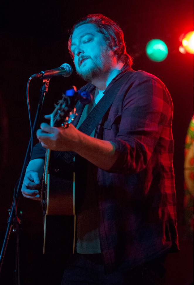 Rick Egan  |  The Salt Lake Tribune

Scott Shepard of Book on Tape Worms,  performs at the 6-month anniversary of The Moth & The Flames lead singer Brandon Robbins' life-saving gift to Velour Live Music Gallery owner, Corey Fox, at Velour Live Music Gallery, Saturday, June 24, 2017.