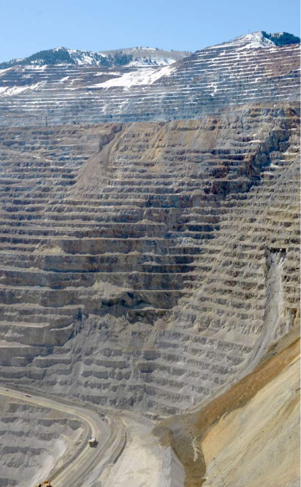Al Hartmann  |  Tribune file photo
A 25-year-old man was in critical condition after he fell about 20 feet Tuesday afternoon at the Bingham Canyon Copper mine southwest of Salt Lake City.