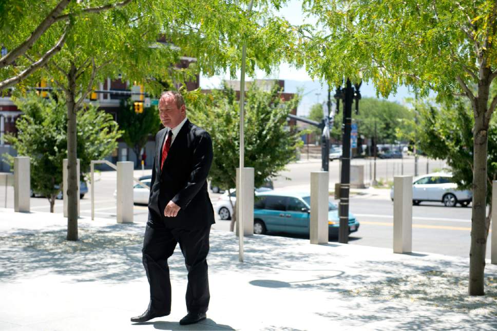 Rachel Molenda  |  The Salt Lake Tribune


Indicted real estate developer and former UTA board chairman Terry Diehl enters the U.S. Courthouse in downtown Salt Lake City for his initial court appearance on Friday, June 30, 2017.