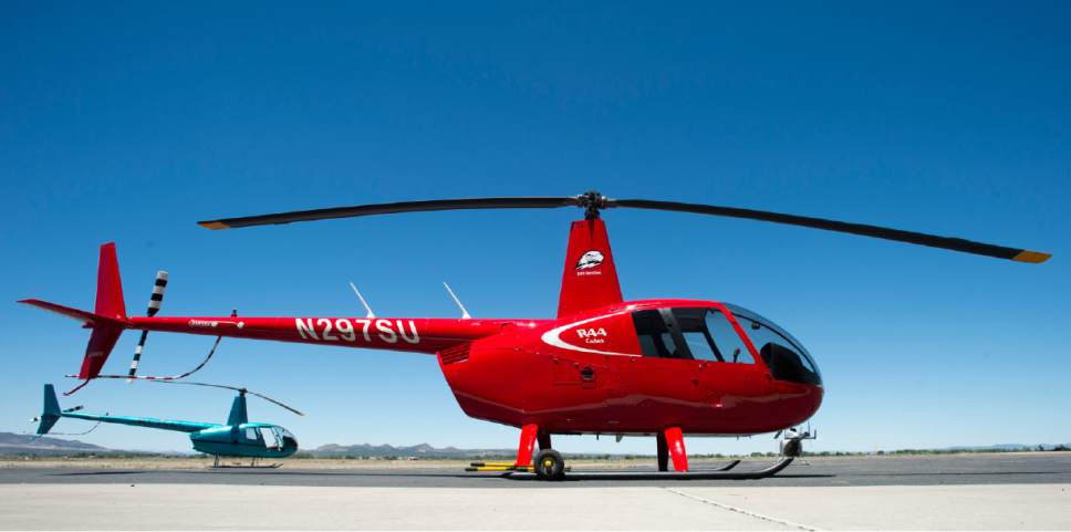 Rick Egan  |  The Salt Lake Tribune

A new R44 Cadet helicopter, used in the Southern Utah University Flight School. Wednesday, June 14, 2017.