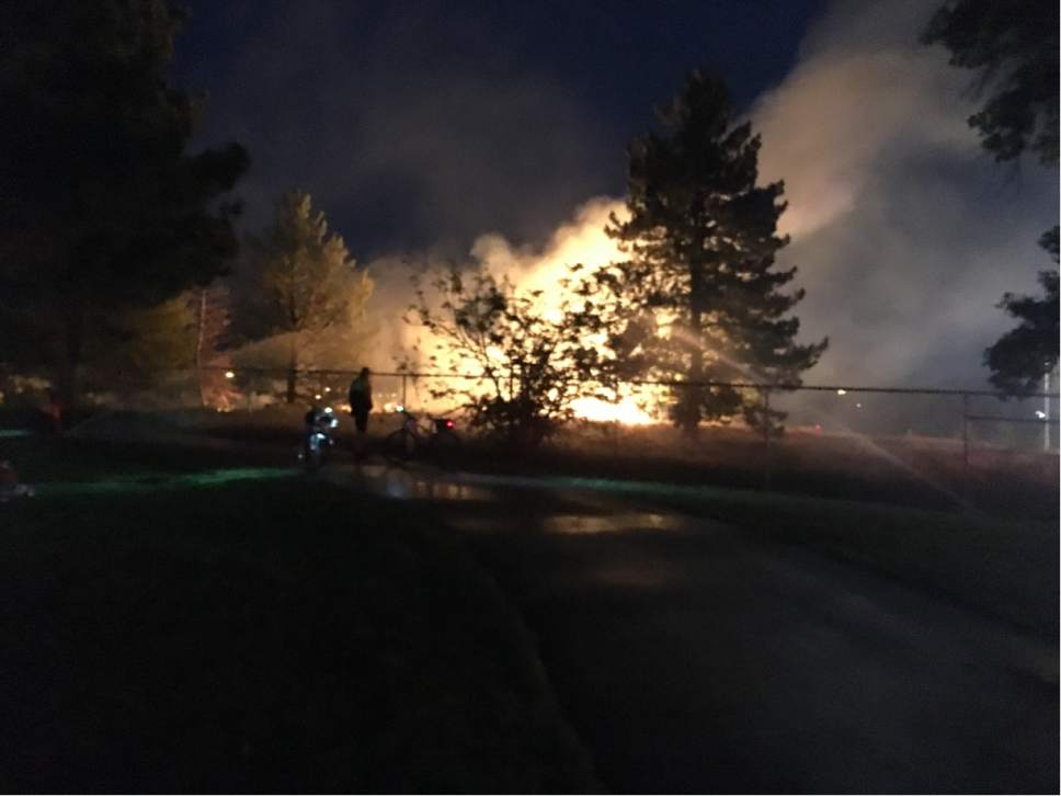 Jeremy Harmon  |  The Salt Lake Tribune


A view of a fire in Sugar House Park on Tuesday, July 4, 2017.