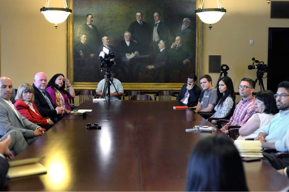Scott Sommerdorf   |  The Salt Lake Tribune  
The FWD.us Utah Coalition Launch panel discussion taking place today at the Utah State Capitol, Thursday, July 6, 2017. The group was seeking to raise awareness for a range of immigration reform issues.