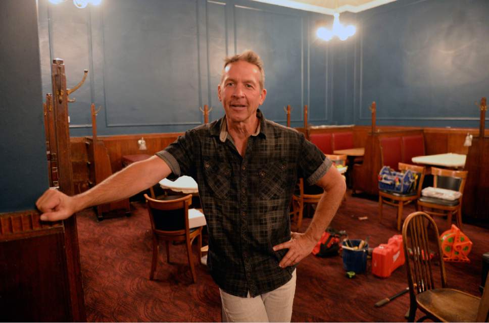 Al Hartmann  |  The Salt LakeTribune
 Jim Leany has purchased the original Art Deco booths, lunch counter and woodwork at the now-closed Lamb's Grill in Salt Lake City. The furnishings will be refreshed and moved to a new restaurant opening  next year in Orem. Friday, June 7, 2017.