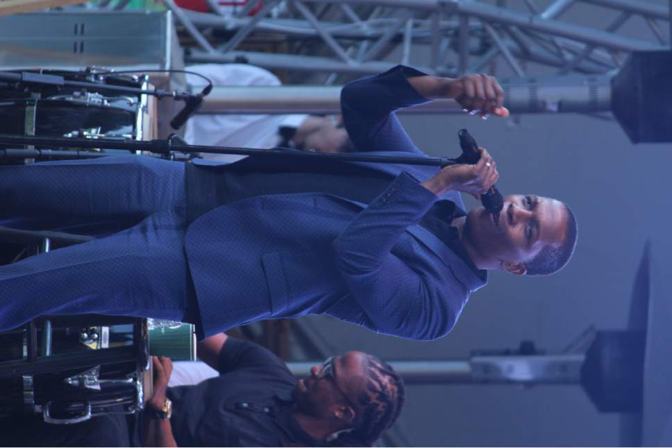 Brent Newton  |  Special to The Tribune


Leslie Odom Jr. performs with the Utah Symphony at Snow Park Outdoor Ampitheatre at Deer Valley Resort in Park city on Saturday, July 15, 2017.