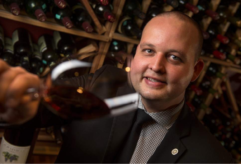 Leah Hogsten  |  The Salt Lake Tribune
Spencer's For Steaks & Chops recently earned the Best of Award of Excellence from Wine Spectator Magazine, thanks to the nose and knowledge of general manager and sommelier Jeremy Gow.