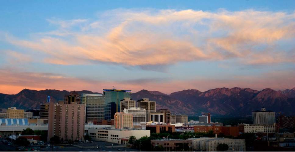 Steve Griffin  |  Tribune file photo

The Salt Lake City skyline is illuminated by the last rays of the day on July 7, 2010.