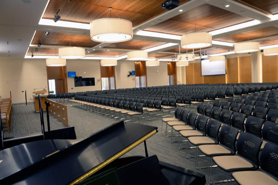 Al Hartmann  |  The Salt Lake Tribune
Large auditiorium at the new building at the Provo  Missionary Training Center  Wednesday July 26.  It opened in June.