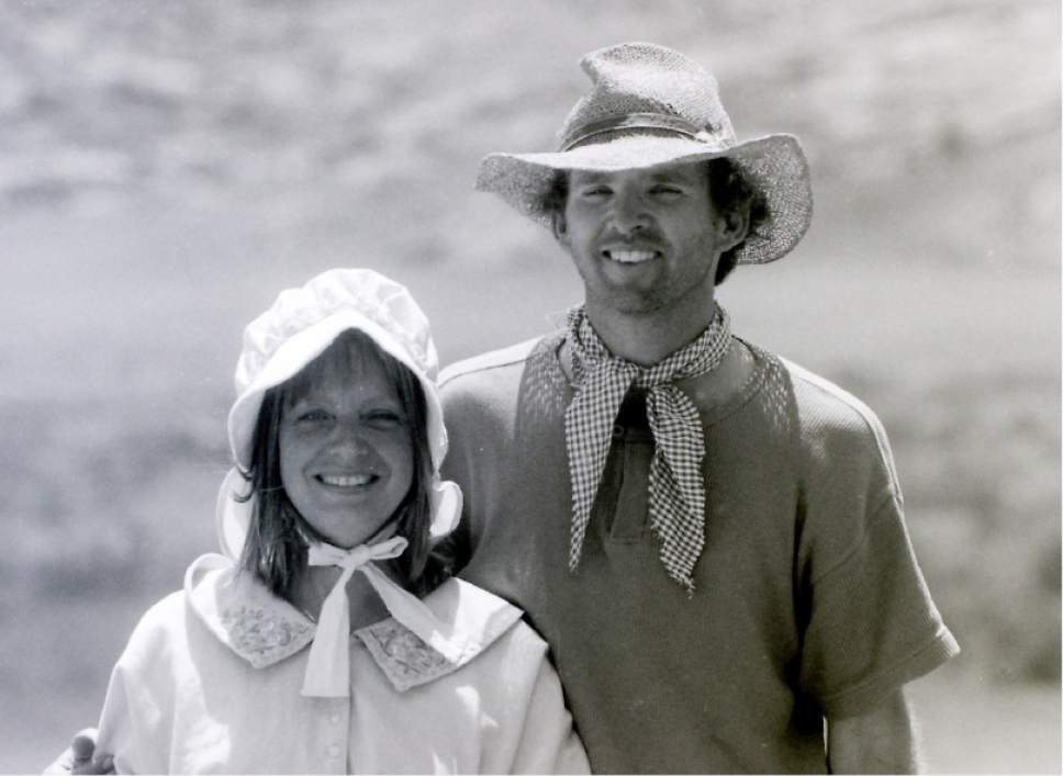 Rick Egan  |  Tribune File Photo

Mike and Peggy Stack on a stop along the pioneer trail at Independence Rock,  June 18, 1997