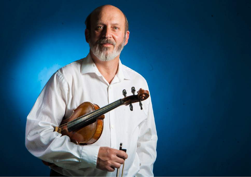 Keith Johnson | The Salt Lake Tribune
Violinist Gerald Elias has integrated his playing in the new audiobook of his debut mystery novel, "Devil's Trill."